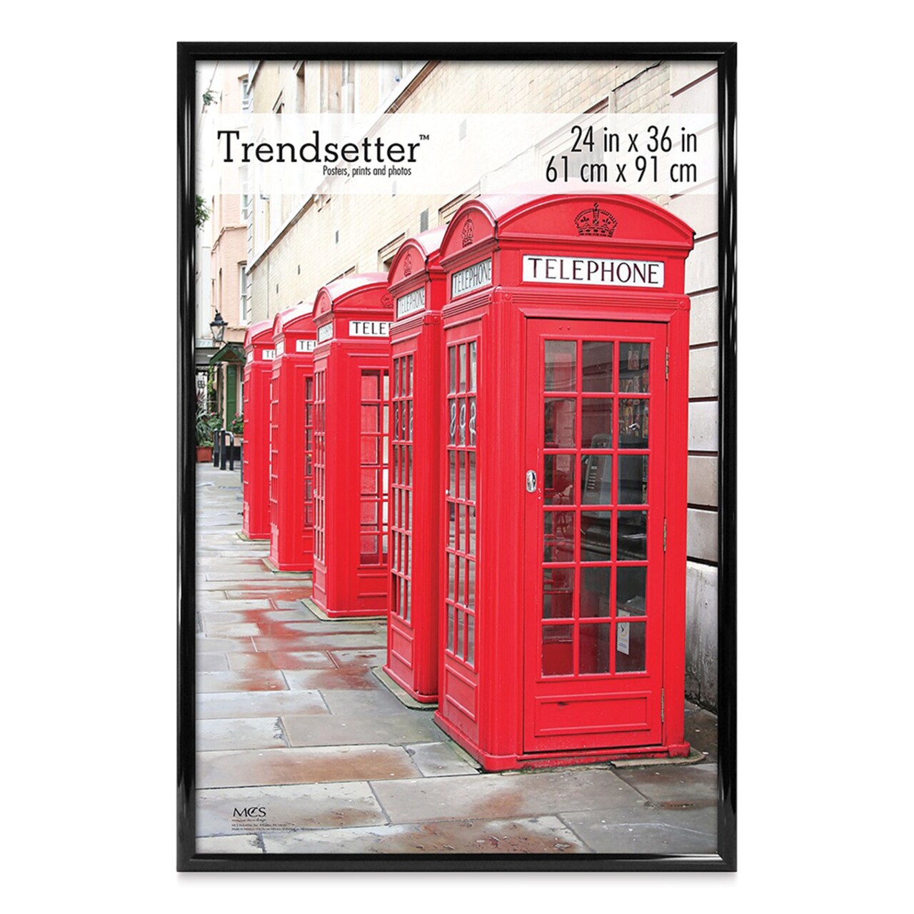 MCS Trendsetter Acrylic Poster Frame - 24" x 36" x 1/4", Black